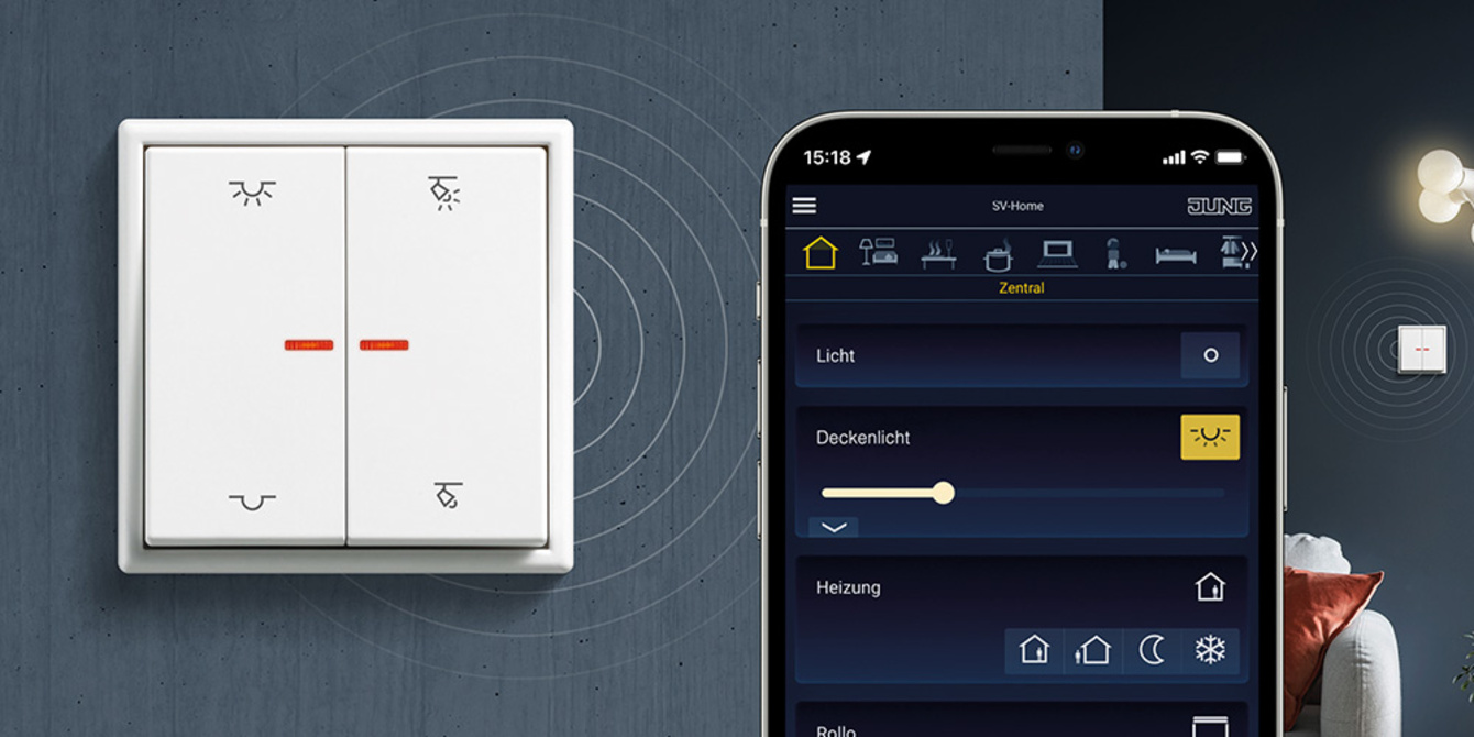 KNX RF Taster bei Kerscher Elektro- u. Sicherheitstechnik GmbH & Co.KG in Bogen